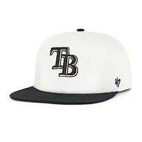 Casquette snapback blanche/noire « 47 » pour homme des Tampa Bay Rays Foundation