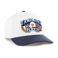 Men's '47 White/Navy Tampa Bay Rays Americana Eagle Hitch Adjustable Hat