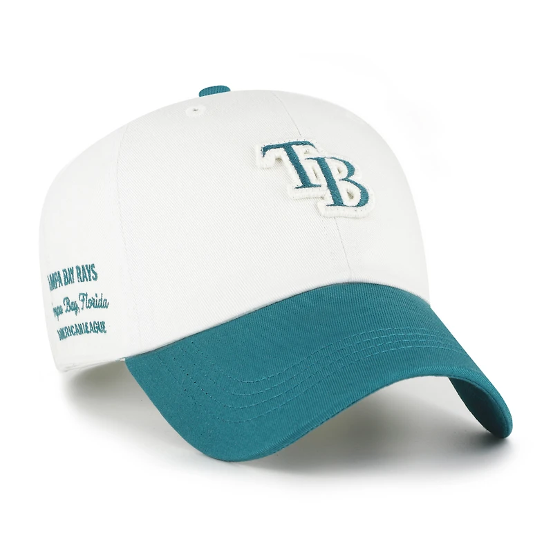 Casquette ajustable Tampa Bay Rays '47 blanche/turquoise contemporaine