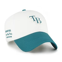 Casquette ajustable Tampa Bay Rays '47 blanche/turquoise contemporaine