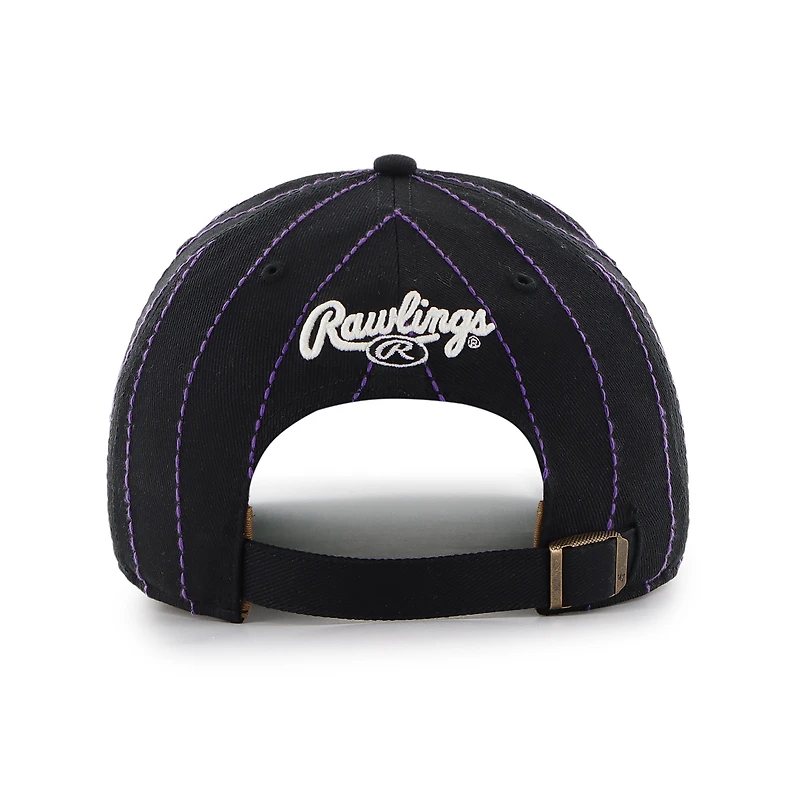 Casquette ajustable à rayures noires Tampa Bay Rays '47 x Rawlings pour homme