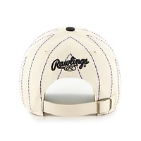 Men's '47 x Rawlings Natural/Black Tampa Bay Rays Pinstripe Clean Up Adjustable Hat