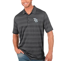 Men's Antigua Gray Tampa Bay Rays Compass Polo