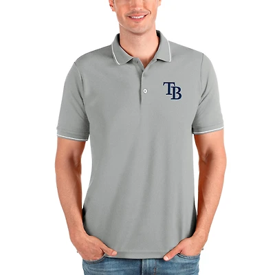 Polo Affluent gris chiné Antigua pour homme des Tampa Bay Rays