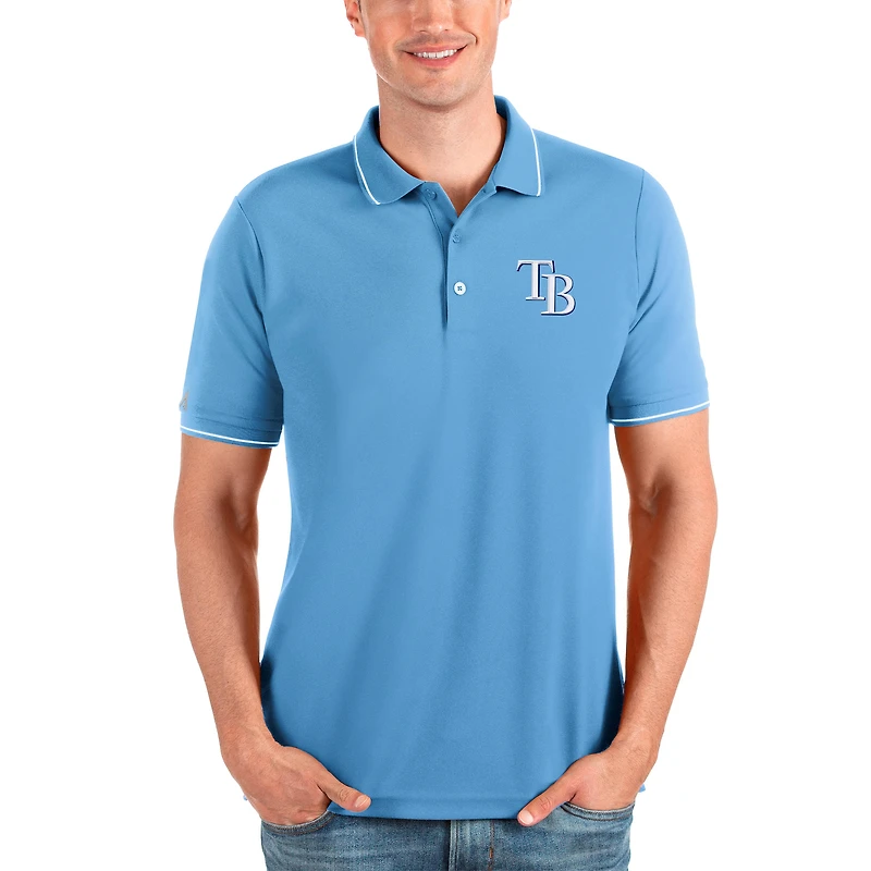 Polo Affluent bleu poudre Antigua pour homme des Tampa Bay Rays
