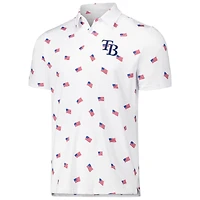 Polo Americana des Rays de Tampa Bay d'Antigua pour hommes, blanc