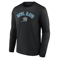 T-shirt à manches longues personnalisé noir pour homme, collection Cooperstown, Tampa Bay Rays, Winning Streak