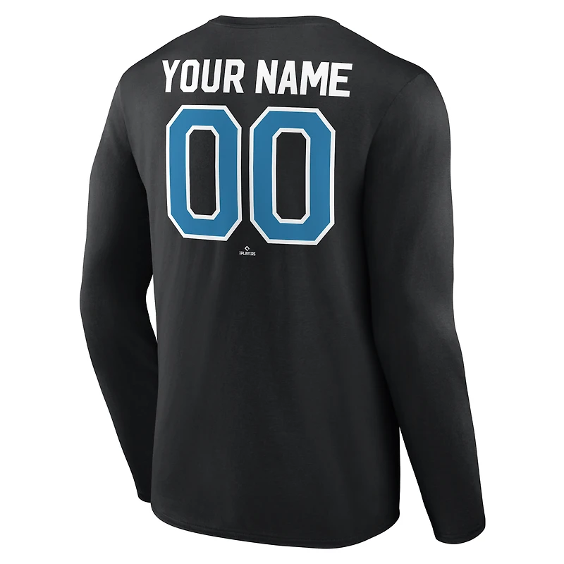 T-shirt à manches longues personnalisé noir pour homme, collection Cooperstown, Tampa Bay Rays, Winning Streak