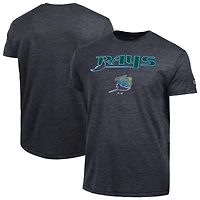 Men's Champion  Black Tampa Bay Rays Cooperstown Wordmark Lockup Tri-Blend T-Shirt