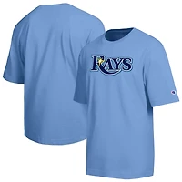 T-shirt homme Champion bleu clair Tampa Bay Rays All Star en chenille avec logo