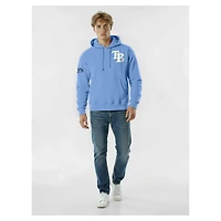 Men's Champion  Light Blue Tampa Bay Rays Reverse Weave Chenille Hoodie