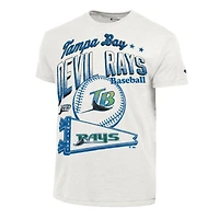 T-shirt Champion blanc Tampa Bay Rays Winning Tradition Cooperstown Tri-Blend pour homme