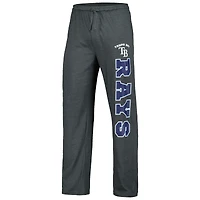 Ensemble de nuit pour homme Concepts Sport Anthracite/Bleu marine Tampa Bay Rays Meter Top et pantalon