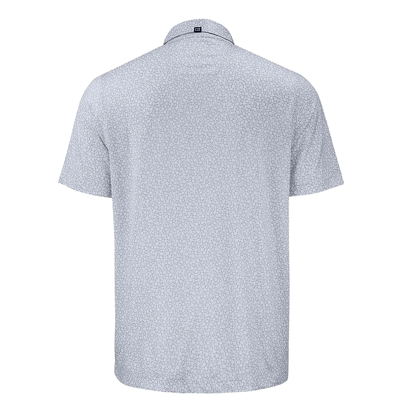 Polo recyclé à imprimé Pike Eco Flora pour homme, gris, Cutter & Buck, des Rays de Tampa Bay