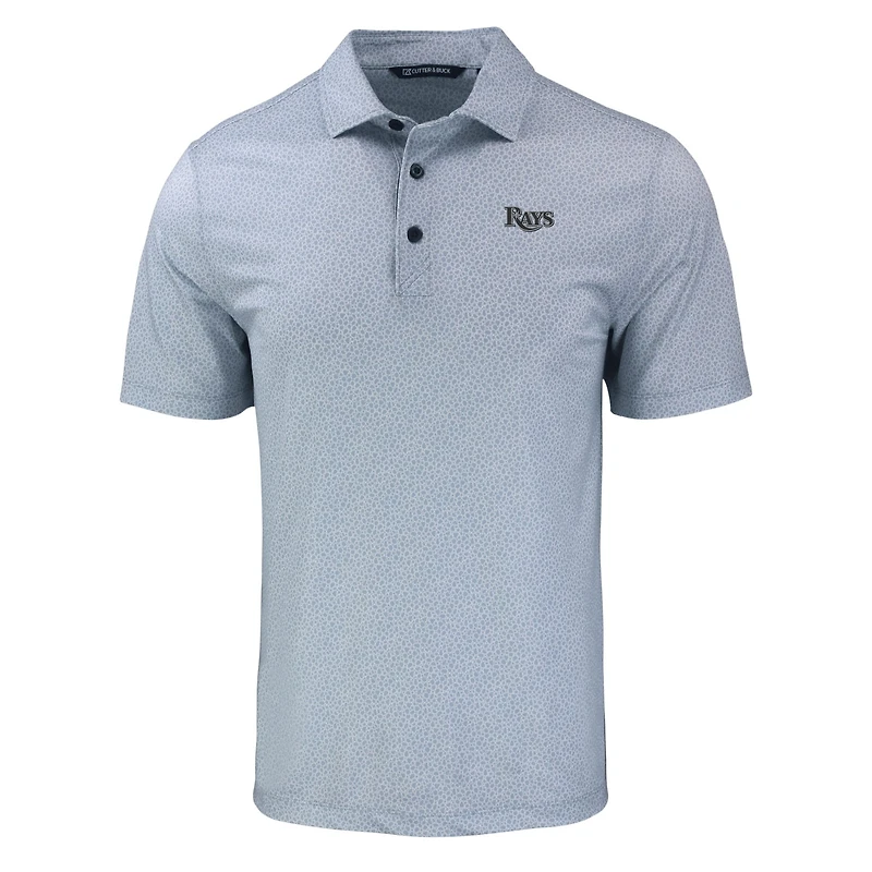 Polo gris à imprimé galets Pike Eco pour homme des Rays de Tampa Bay, Cutter & Buck