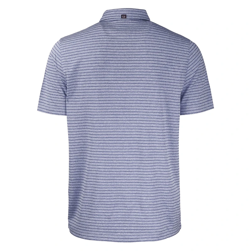 Polo extensible recyclé à rayures chinées Forge Eco pour homme, bleu marine chiné Cutter & Buck, des Rays de Tampa Bay