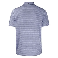Polo extensible recyclé à rayures chinées Forge Eco pour homme, bleu marine chiné Cutter & Buck, des Rays de Tampa Bay
