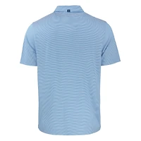 Men's Cutter & Buck Light Blue/White Tampa Bay Rays Forge Eco Double Stripe Stretch Recycled Polo