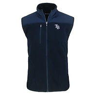 Gilet zippé en polaire Sherpa écologique Cascade pour homme, bleu marine, Cutter & Buck, Tampa Bay Rays, grandes tailles
