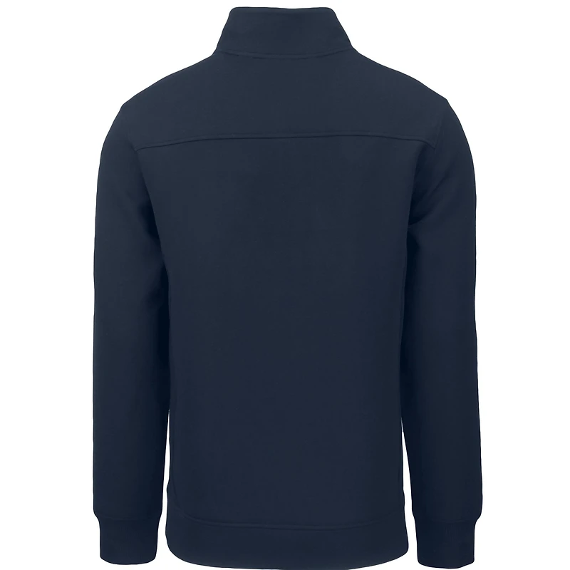 Men's Cutter & Buck Navy Tampa Bay Rays Roam Eco Recycled Quarter-Zip Pullover