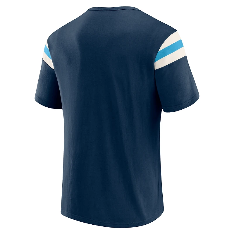 T-shirt rayé à manches vieillies bleu marine des Tampa Bay Rays pour homme, collection Darius Rucker par Fanatics