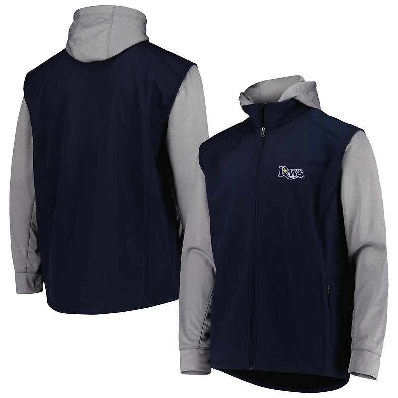 Veste Dunbrooke Navy/Heather Grey Tampa Bay Rays Alpha Full-Zip pour homme