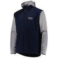 Men's Dunbrooke Navy/Heather Gray Tampa Bay Rays Alpha Full-Zip Jacket
