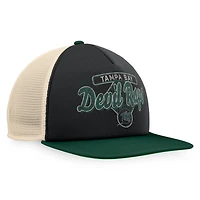 Casquette Snapback de camionneur en mousse Talley de la collection Cooperstown des Rays de Tampa Bay Fanatics noir/vert pour hommes