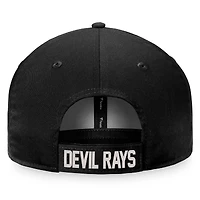 Casquette réglable noire Tampa Bay Rays Cooperstown Collection Fanatics pour hommes