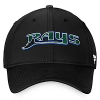 Casquette Cooperstown Core Flex noire Tampa Bay Rays Fanatics pour hommes