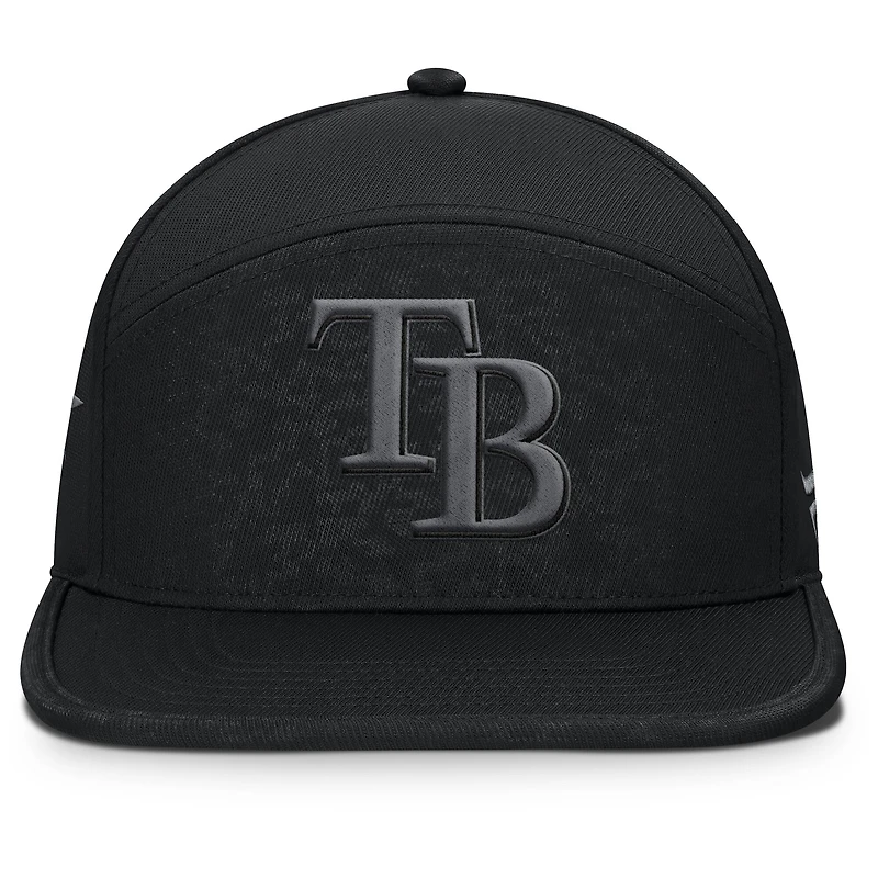 Men's Fanatics Black Tampa Bay Rays Platoon Snapback Hat