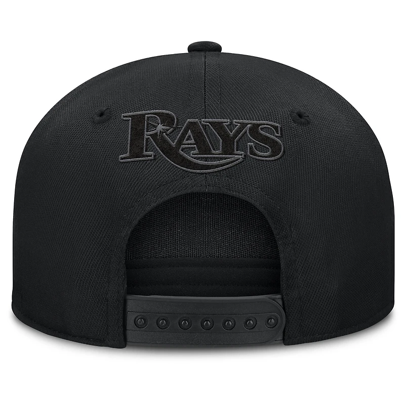 Casquette Snapback Platoon Fanatics noire pour homme des Rays de Tampa Bay