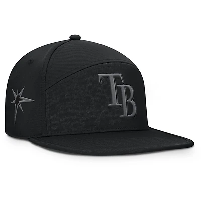 Men's Fanatics Black Tampa Bay Rays Platoon Snapback Hat