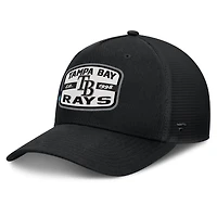 Men's Fanatics Black Tampa Bay Rays Team Patch A-Frame Trucker Snapback Hat