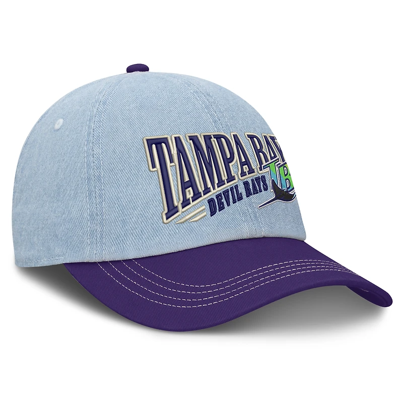 Casquette ajustable Fanatics Denim Tampa Bay Rays Retire pour homme
