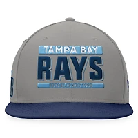 Men's Fanatics Gray/Navy Tampa Bay Rays Line Drive Two-Tone Snapback Hat