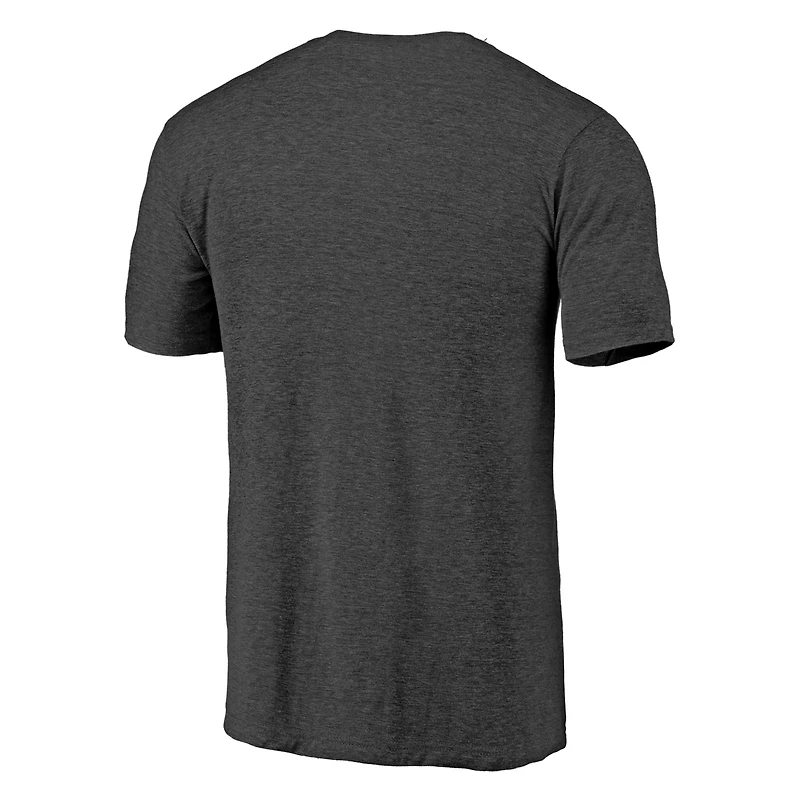 Men's Fanatics Heather Charcoal Tampa Bay Rays Cooperstown Collection Series Sweep Tri-Blend T-Shirt