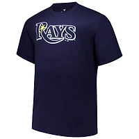 T-shirt Fanatics Junior Caminero bleu marine pour homme, grand et grand, avec nom numéro des Rays de Tampa Bay