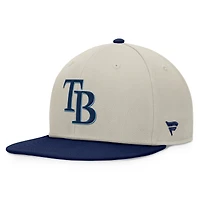 Men's Fanatics Khaki/Navy Tampa Bay Rays Team Two-Tone Snapback Hat
