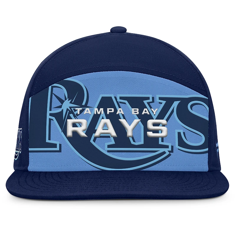 Men's Fanatics Navy/Light Blue Tampa Bay Rays Clubhouse Splitter Snapback Hat
