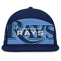 Men's Fanatics Navy/Light Blue Tampa Bay Rays Clubhouse Splitter Snapback Hat