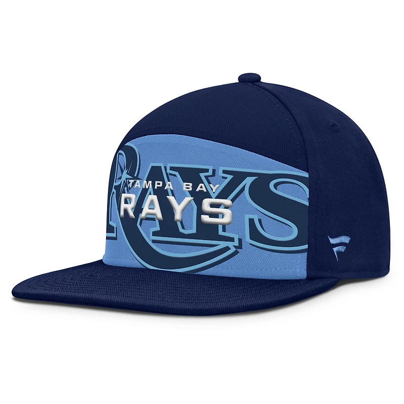 Men's Fanatics Navy/Light Blue Tampa Bay Rays Clubhouse Splitter Snapback Hat
