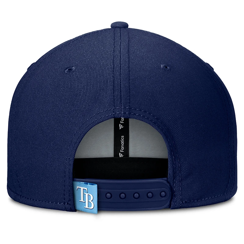 Men's Fanatics Navy/Light Blue Tampa Bay Rays Clubhouse Splitter Snapback Hat
