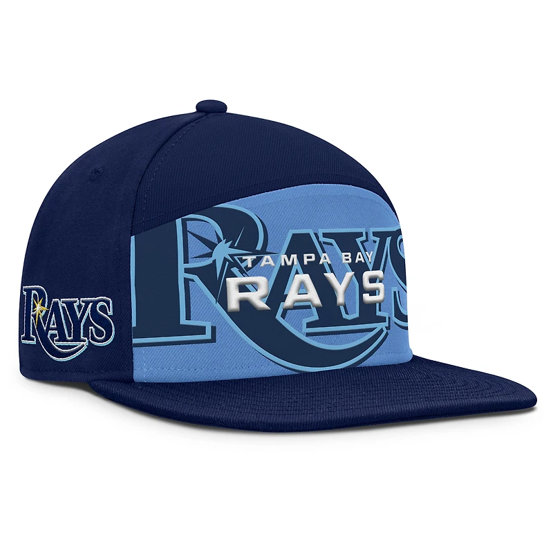 Men's Fanatics Navy/Light Blue Tampa Bay Rays Clubhouse Splitter Snapback Hat