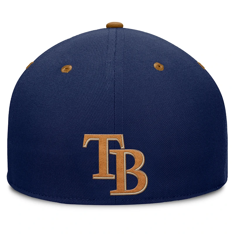 Men's Fanatics Navy/Tan Tampa Bay Rays Splinter Fitted Hat