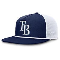 Casquette Snapback Fanatics bleu marine/blanc pour homme des Tampa Bay Rays Clubhouse Change Up