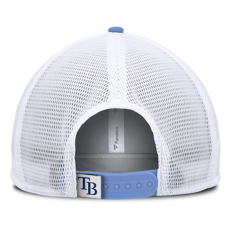Men's Fanatics Navy/White Tampa Bay Rays Fundamental Foam Front Snapback Hat