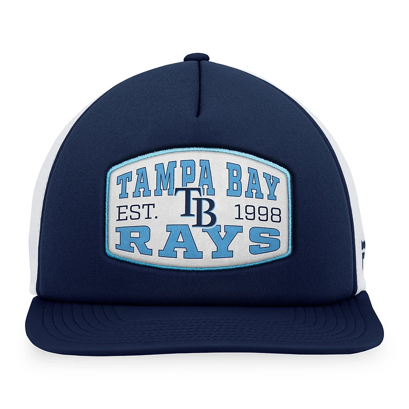 Men's Fanatics  Navy Tampa Bay Rays Foam Front Patch Trucker Snapback Hat