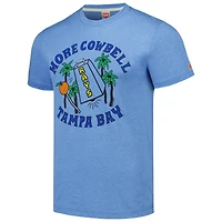Men's Homage Light Blue Tampa Bay Rays Doodle Collection More Cowbell Tri-Blend T-Shirt