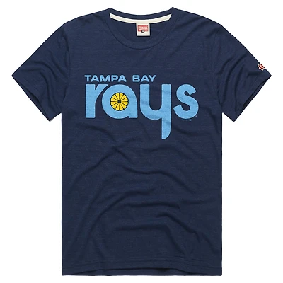 Men's Homage Navy Tampa Bay Rays Tri-Blend Hyperlocal T-Shirt